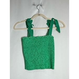 Alice + Olivia Green Textured Blouse